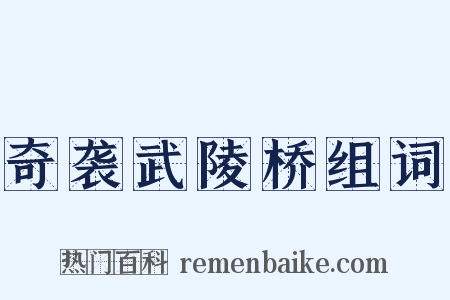 奇袭武陵桥组词是什么意思的图片